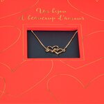 Carte Bijou - Collier Cœurs Entrelacés - Draeger paris