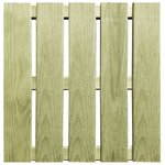 vidaXL Dalles de terrasse 12 Pièces 50x50 cm Bois Vert
