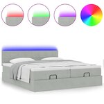 VidaXL Cadre de lit ottoman et matelas gris clair 180x200cm velours