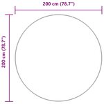 vidaXL Tapis Shaggy à poils longs NAVARRA rose poudré 200x200 cm