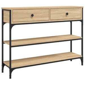 vidaXL Table console chêne sonoma 100x25x75 cm bois d'ingénierie