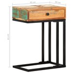 vidaXL Table d'appoint en U 45x30x61 cm Bois de récupération massif