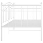 vidaXL Cadre de canapé-lit sans matelas blanc métal 90x200 cm