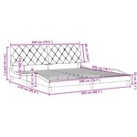 vidaXL Cadre de lit sans matelas gris clair 200x200 cm tissu