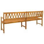 vidaXL Banc extérieur Naturel 220 x 55 5 x 90 cm Bois d'Acacia Massif