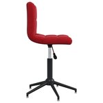 vidaXL Chaise pivotante de salle à manger Rouge bordeaux Velours