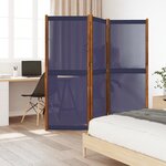 vidaXL Cloison de séparation 3 panneaux bleu foncé 210x180 cm