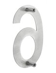 THIRARD - Chiffre 6 à visser  inox  H.100mm