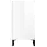 vidaXL Buffet Blanc brillant 60x35x70 cm Bois d'ingénierie