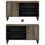 vidaXL Meuble TV gris clair 80x31 5x46 cm bois massif de manguier