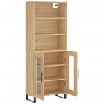 vidaXL Buffet haut Chêne sonoma 69 5x34x180 cm Bois d'ingénierie