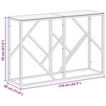 vidaXL Table console doré acier inoxydable et verre trempé