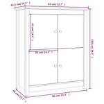 vidaXL Buffet Gris 83x41 5x100 cm Bois massif de pin