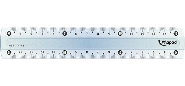 Règle plate Plate Essentials Plastique 15 cm Transparente MAPED