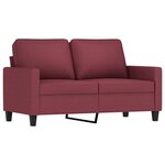 vidaXL Ensemble de canapés 3 Pièces avec coussins Rouge bordeaux Tissu