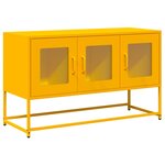 vidaXL Meuble TV jaune moutarde 100 5x39x60 5 cm acier laminé à froid