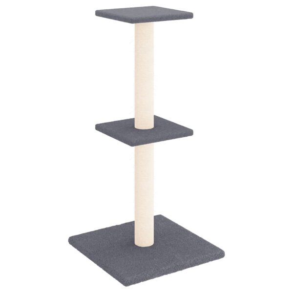 vidaXL Arbre à chat avec griffoirs en sisal gris foncé 73 cm
