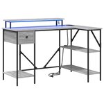 vidaXL Bureau Sonoma gris 120 x 79 x 86.5 cm Bois d'ingénierie