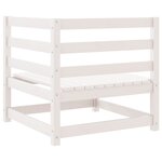 vidaXL Canapés d'angle de jardin 2 Pièces blanc bois de pin massif