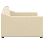 vidaXL Lit de repos sans matelas crème 90x200 cm tissu