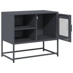 vidaXL Meuble TV anthracite 68x39x60 5 cm acier