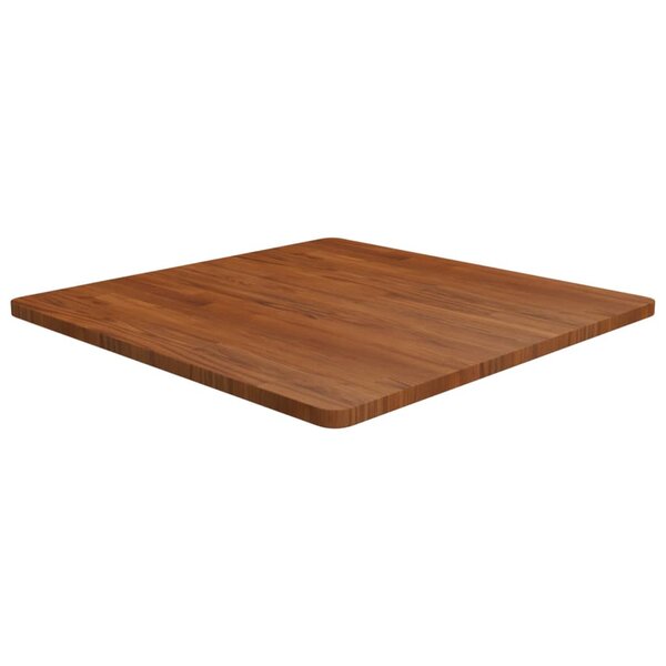 vidaXL Dessus de table carré Marron foncé80x80x2 5cm Bois chêne traité