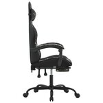 vidaXL Chaise de jeu avec repose-pied Noir et camouflage Similicuir
