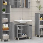 vidaXL Armoire de bain Sonoma gris 60x32x53 5 cm Bois d'ingénierie