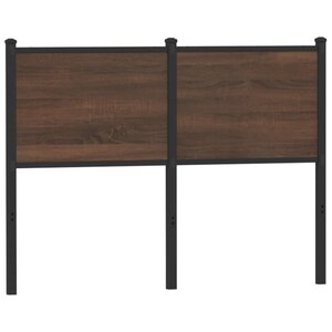 vidaXL Tête de lit de remplacement chêne marron 120 cm bois d'ingénierie et acier
