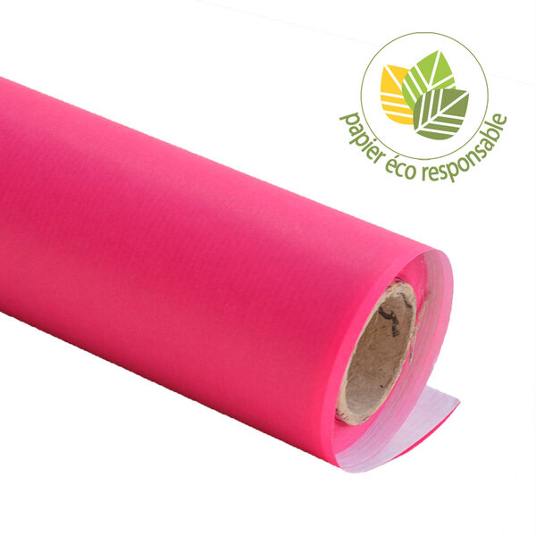 Papier Cadeau Kraft Fuchsia 25 mètres