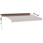 vidaXL Auvent rétractable automatique marron 350x250 cm
