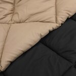 vidaXL Duvet d'hiver Noir et Taupe 220 x 140 cm Microfibre