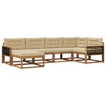 vidaXL Ensemble de canapés d'extérieur 6 Pièces Naturel et Beige