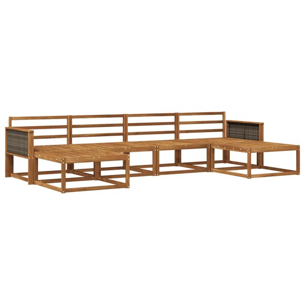 vidaXL Ensemble de canapés d'extérieur 6 pc Naturel