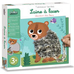 Jeu créatif - Cartes à décorer avec de la laine - 5 modèles animaux - Dès 3 ans - Activité manuelle