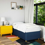 vidaXL Cadre de lit Bleu 100 x 200 cm Tissu