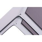 Lot de 2 Serre-livres métallique large 14 x 12 x 14 cm magnétique Argent MAUL