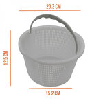 Panier rond pour skimmer de piscine - Diam 20.3 cm - Blanc