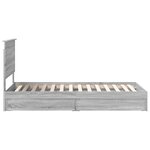 vidaXL Lit de Rangement Gris Sonoma 90 x 190 cm Bois d'ingénierie