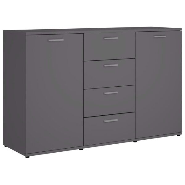 vidaXL Buffet Gris 120x35 5x75 cm Bois d'ingénierie