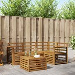 vidaXL Ensemble de canapés d'extérieur 5 Pièces Naturel