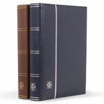 Classeur Leder cuir véritable 64 pages noires pour timbres. Couleur - Marron