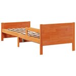 vidaXL Lit extensible pour enfants Marron cire 80 x 130 / 165 / 200 cm