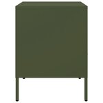 vidaXL Tables de chevet 2 Pièces vert olive 36x39x50 5 cm acier