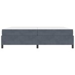vidaXL Cadre de lit Gris foncé  gris et blanc 200 x 200 cm Velours