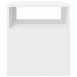 vidaXL Table d'appoint 2 Pièces Blanc 40 5 x 40 x 45 cm Bois d'ingénierie