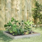 vidaXL Lit surélevé de jardin 100x100x18 5 cm acier inoxydable