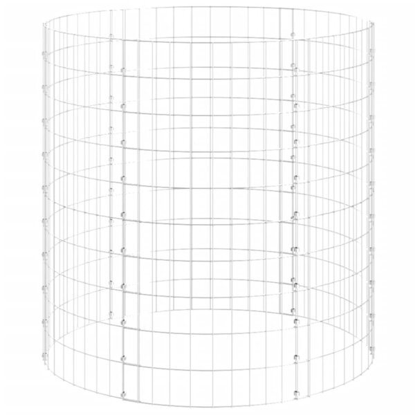 vidaXL Composteur de jardin Ø100x100 cm Acier galvanisé