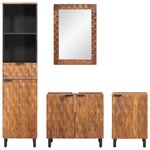 vidaXL Ensembles de salle de bain 4 Pièces Acacia Marron Winish