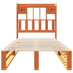 vidaXL Lit bibliothèque sans matelas cire marron 90x190 cm pin massif